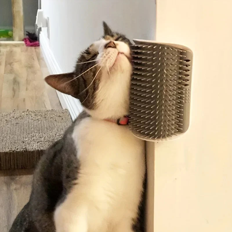 LoryPets Cat Self Groomer & Massager – Easy Wall-Mount Grooming Brush