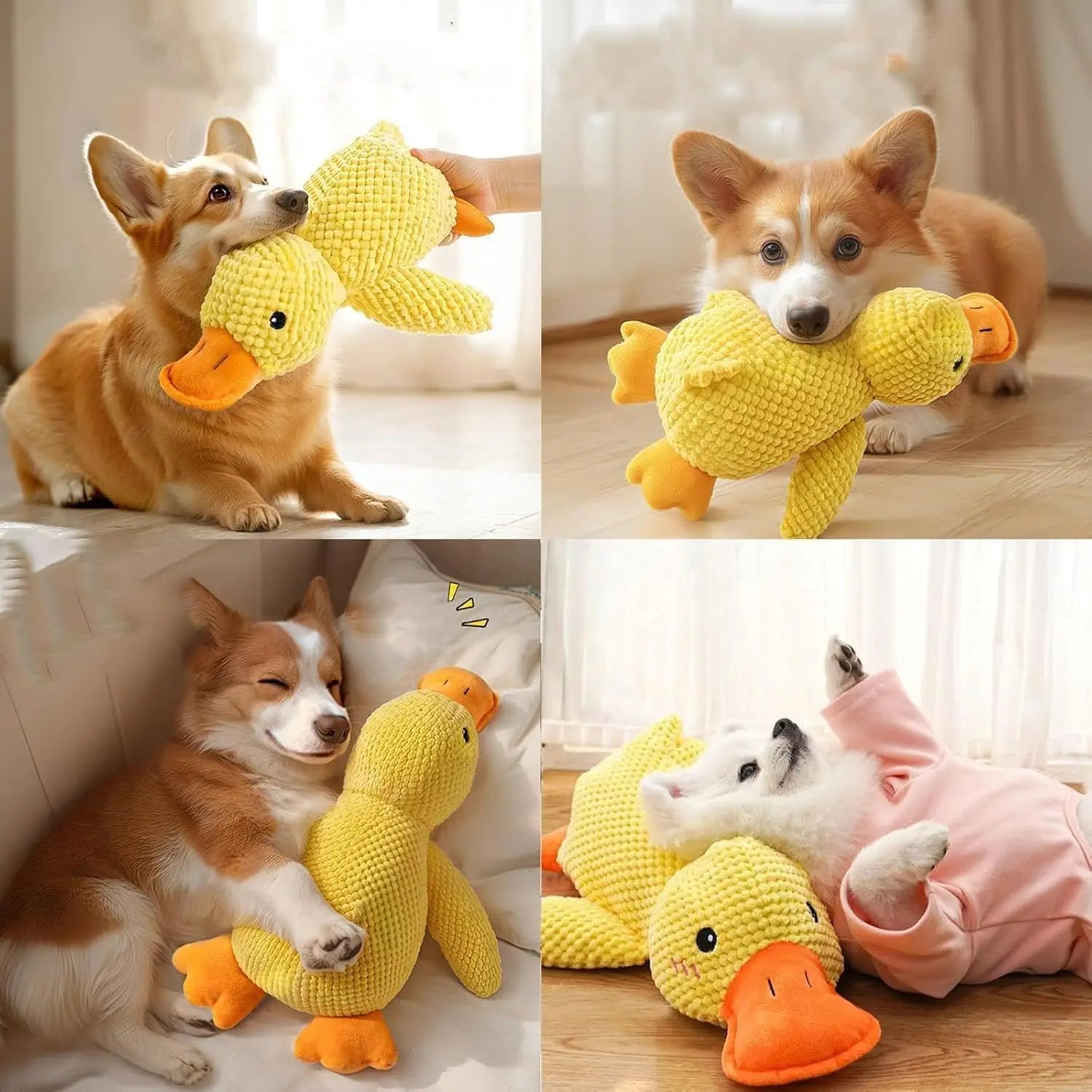 LoryPets Soft Quacking Duck Plush – Durable Chew Toy for All Dog Sizes