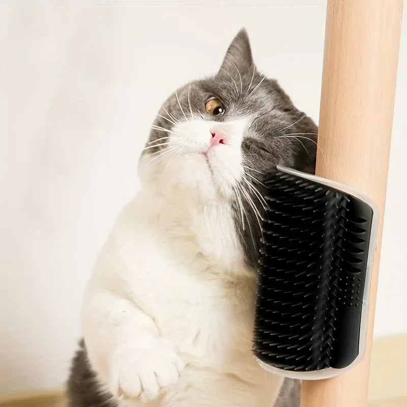 LoryPets Cat Self Groomer & Massager – Easy Wall-Mount Grooming Brush