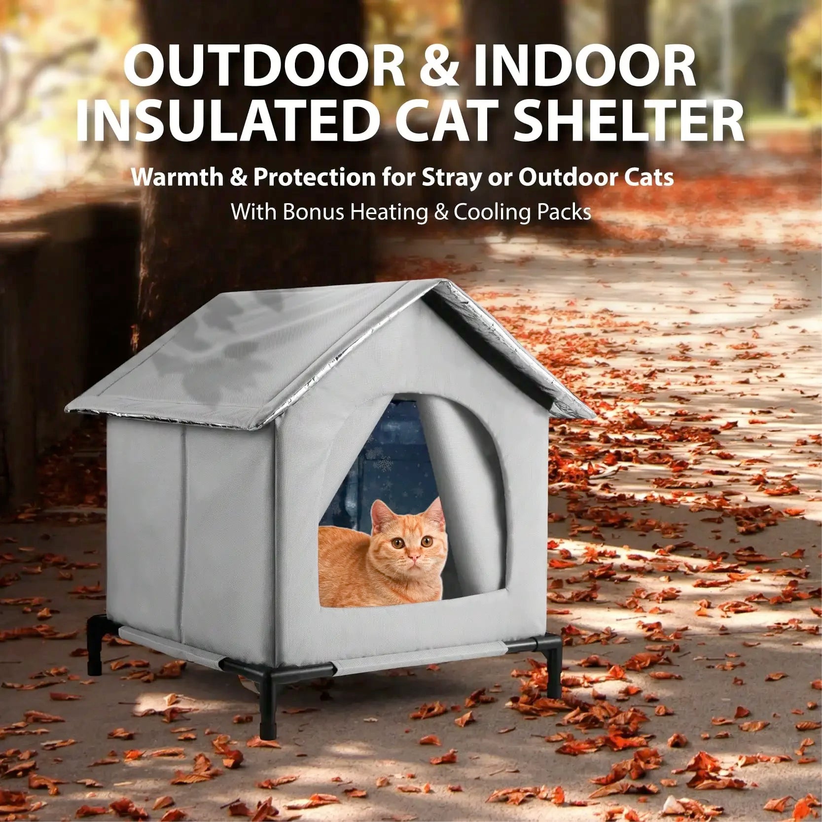 LoryPets Portable Waterproof Cat House – The Ultimate All-Season Pet Home