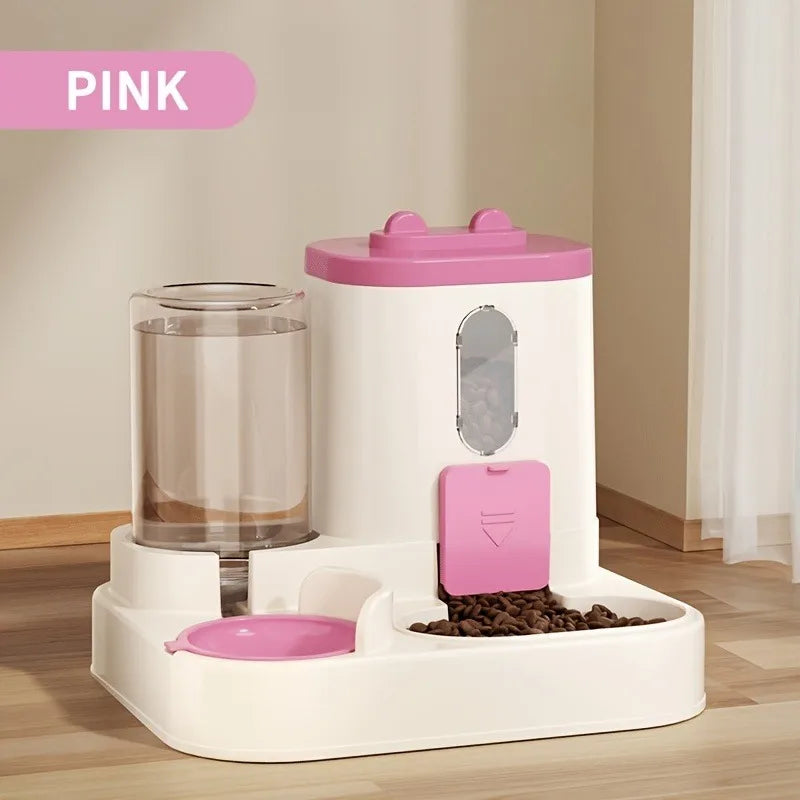 LoryPets 2-in-1 Automatic Cat Feeder & Water Dispenser Station