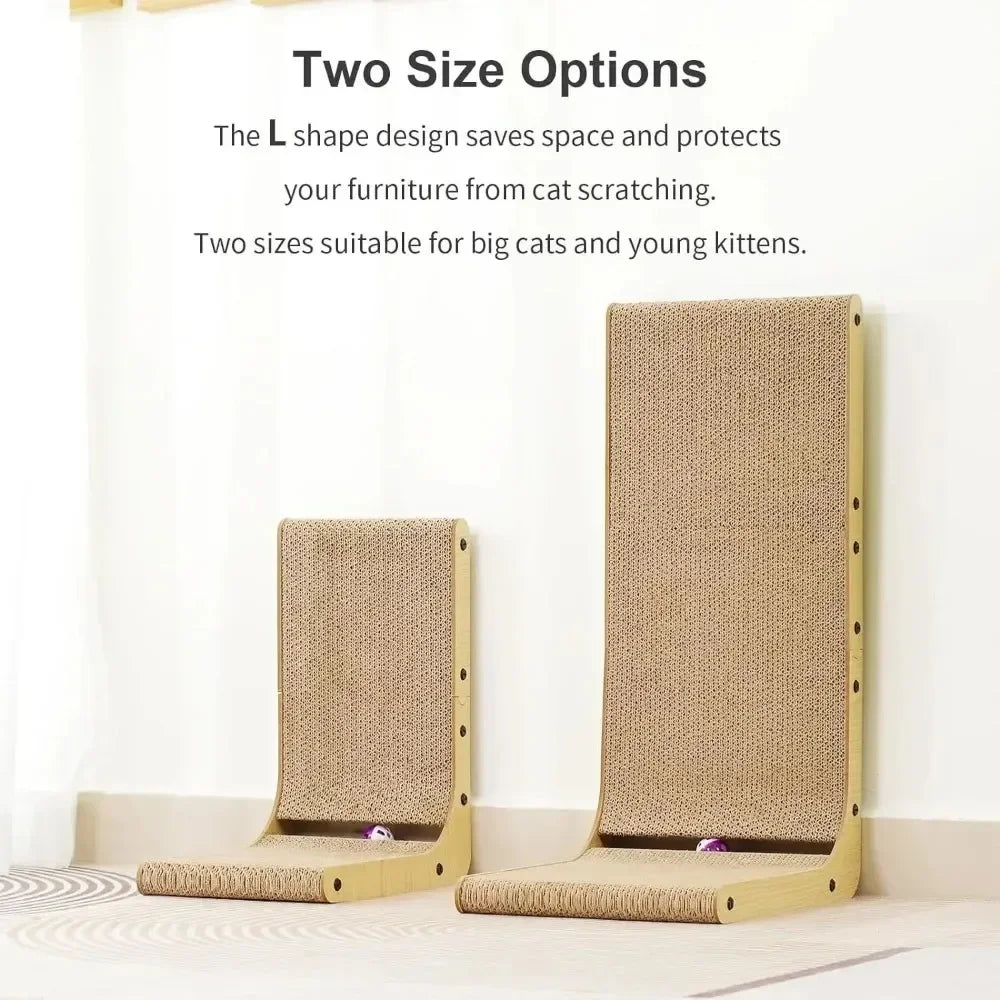 LoryPets L-Shaped Vertical Cat Scratcher – Heavy Duty Furniture Protector