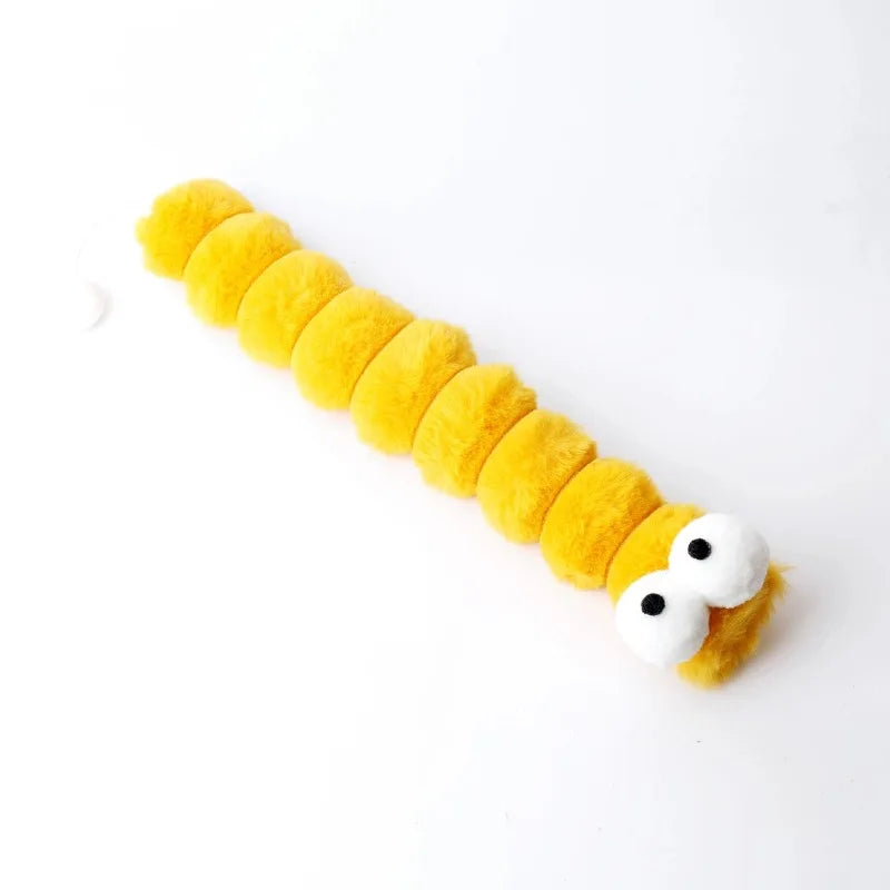 LoryPets Soft Plush Caterpillar Toy – Durable Interactive Cat Chew Toy