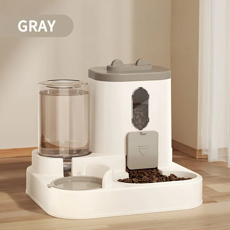 LoryPets 2-in-1 Automatic Cat Feeder & Water Dispenser Station