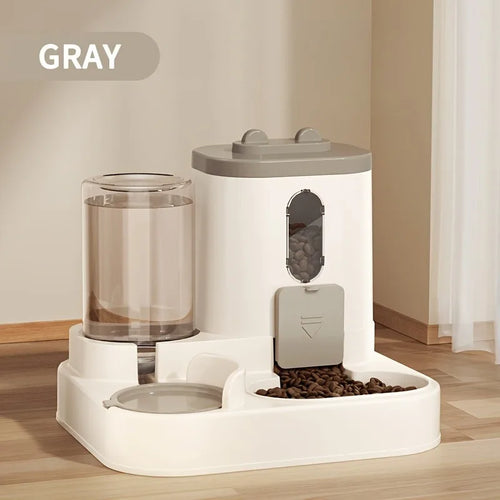 LoryPets 2-in-1 Automatic Cat Feeder & Water Dispenser Station